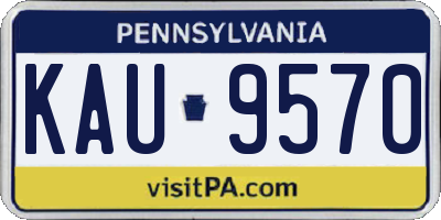 PA license plate KAU9570