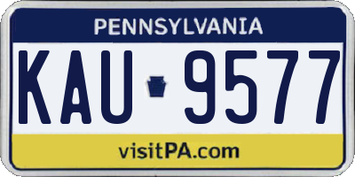 PA license plate KAU9577