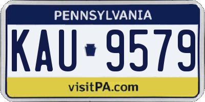 PA license plate KAU9579