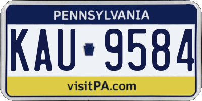 PA license plate KAU9584