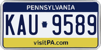 PA license plate KAU9589