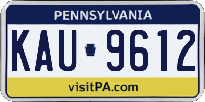 PA license plate KAU9612