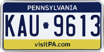 PA license plate KAU9613