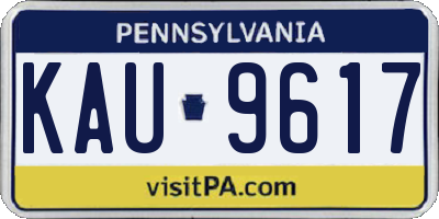 PA license plate KAU9617