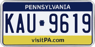PA license plate KAU9619