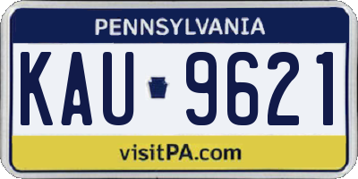 PA license plate KAU9621