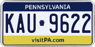 PA license plate KAU9622