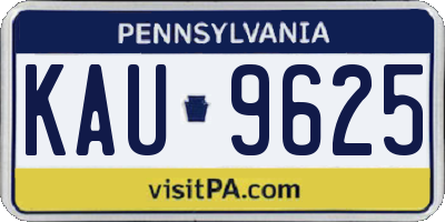 PA license plate KAU9625