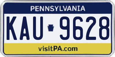 PA license plate KAU9628