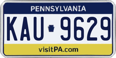 PA license plate KAU9629