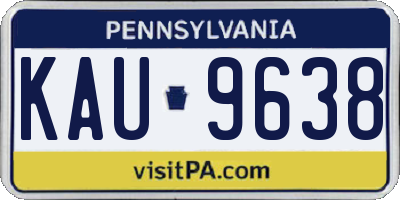 PA license plate KAU9638