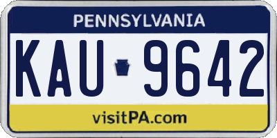 PA license plate KAU9642