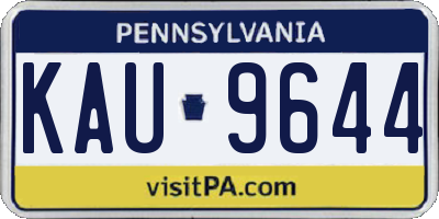 PA license plate KAU9644