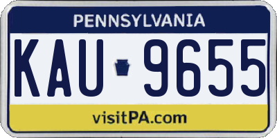 PA license plate KAU9655