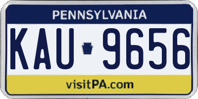 PA license plate KAU9656