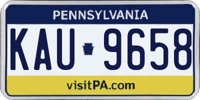 PA license plate KAU9658