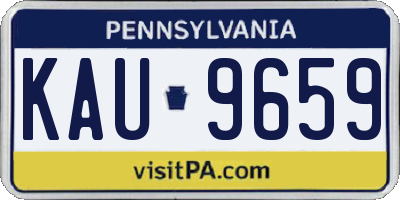 PA license plate KAU9659