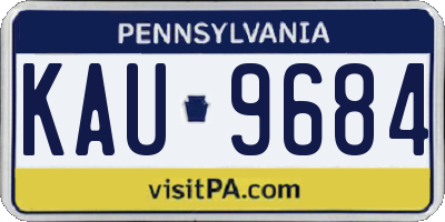 PA license plate KAU9684