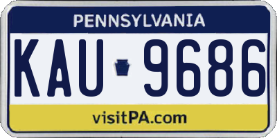 PA license plate KAU9686