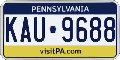 PA license plate KAU9688