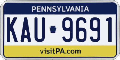 PA license plate KAU9691