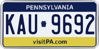 PA license plate KAU9692