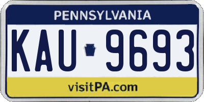 PA license plate KAU9693