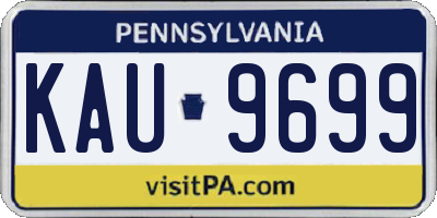 PA license plate KAU9699