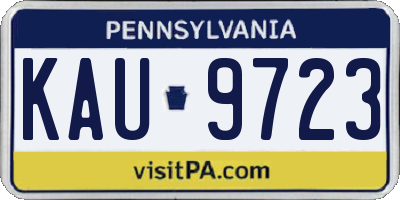 PA license plate KAU9723