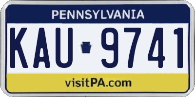 PA license plate KAU9741