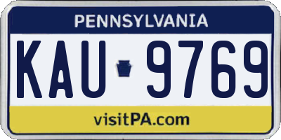 PA license plate KAU9769