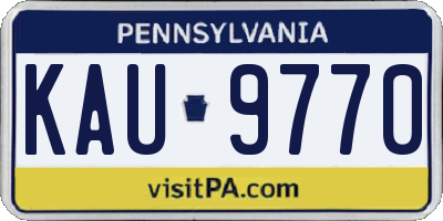 PA license plate KAU9770