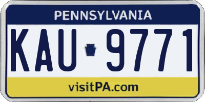 PA license plate KAU9771