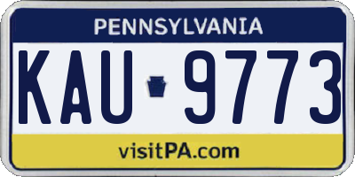 PA license plate KAU9773