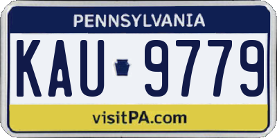 PA license plate KAU9779