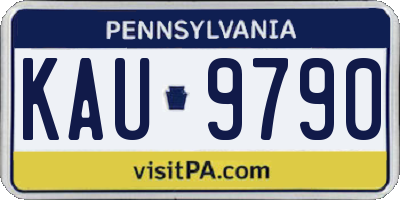 PA license plate KAU9790