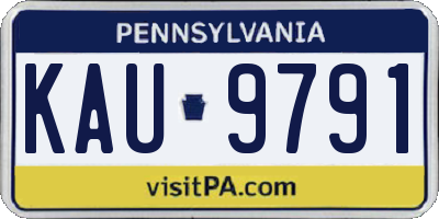 PA license plate KAU9791