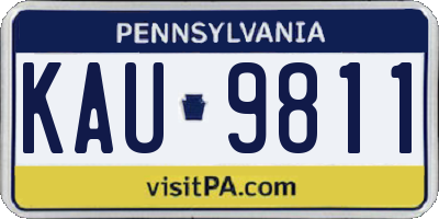PA license plate KAU9811