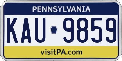 PA license plate KAU9859