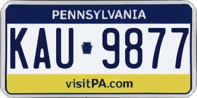 PA license plate KAU9877