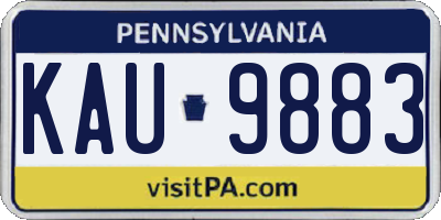 PA license plate KAU9883