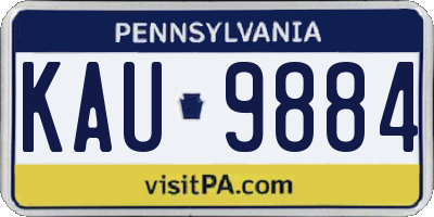 PA license plate KAU9884
