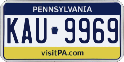 PA license plate KAU9969