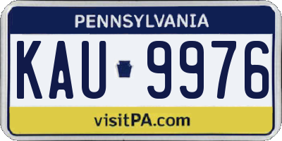 PA license plate KAU9976