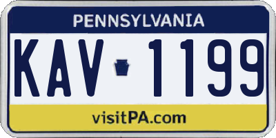 PA license plate KAV1199