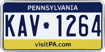 PA license plate KAV1264