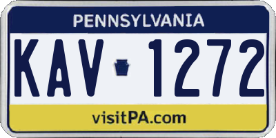 PA license plate KAV1272