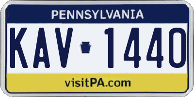PA license plate KAV1440