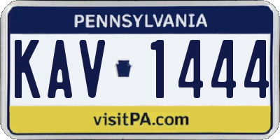 PA license plate KAV1444