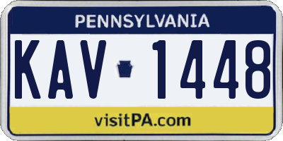 PA license plate KAV1448